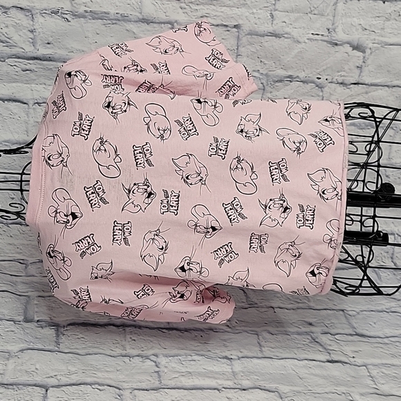 TOM AND JERRY Pink Crop Shirt Large‎ - Picture 5 of 6